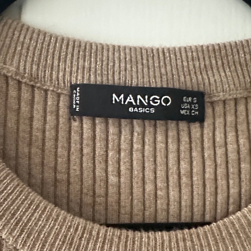 Mango Tan Ribbed Knit Dress - Picture 2 of 4